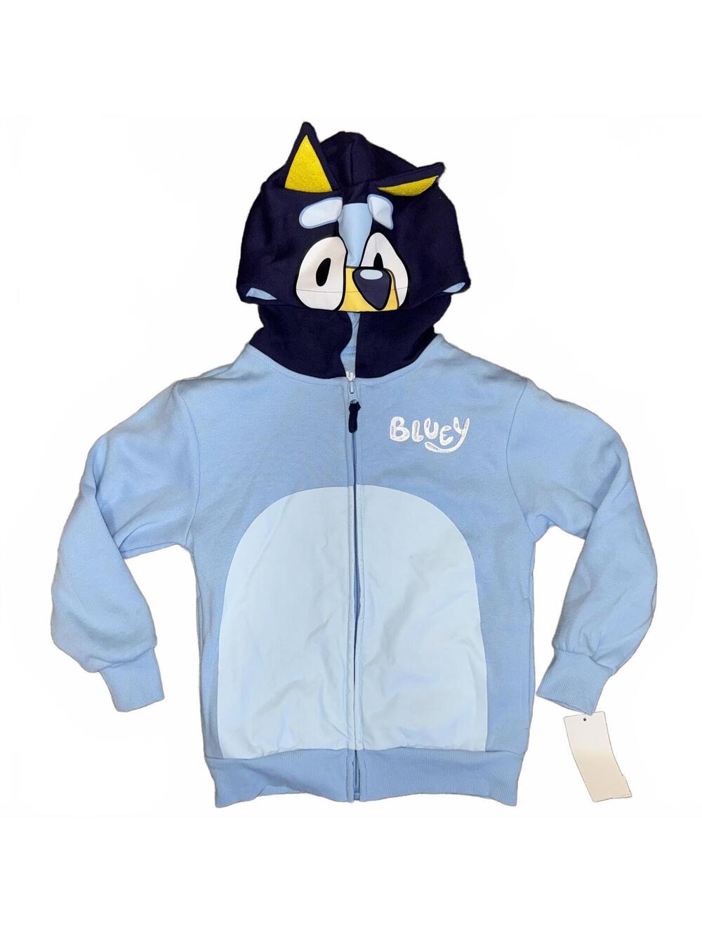 Bluey Kids Hoodie with Character Hood NWT Size XS